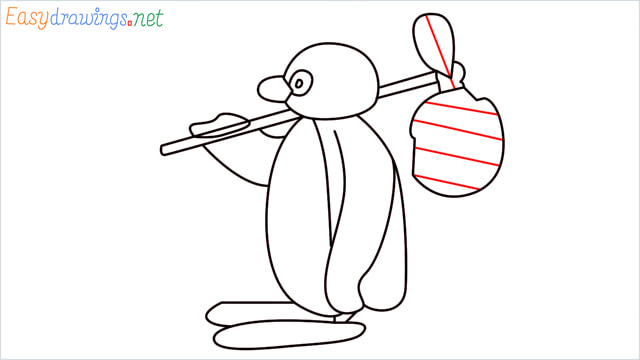 How to draw Pingu step (13)