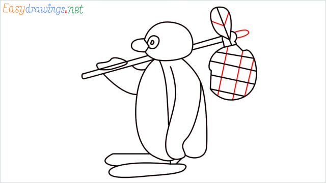 How to draw Pingu step (14)
