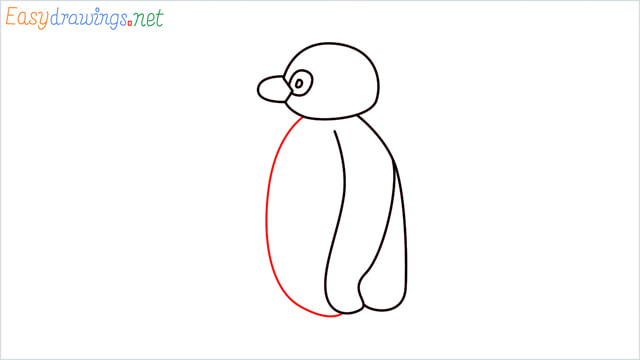 How to draw Pingu step (5)
