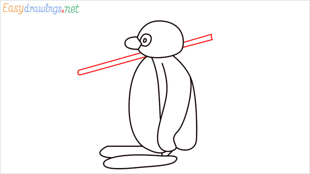 How to draw Pingu step (9)