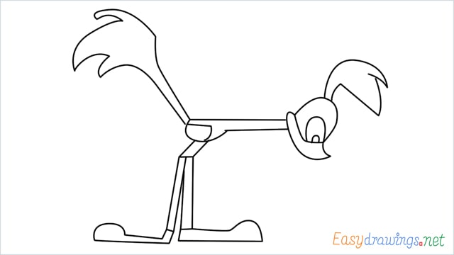 How to draw Road runner cartoon