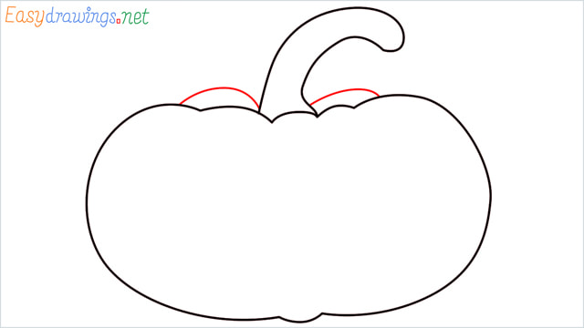 How to draw a Pumpkin step (4)
