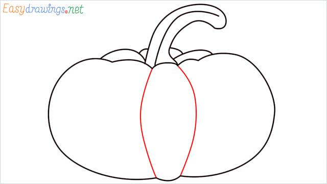 How to draw a Pumpkin step (6)