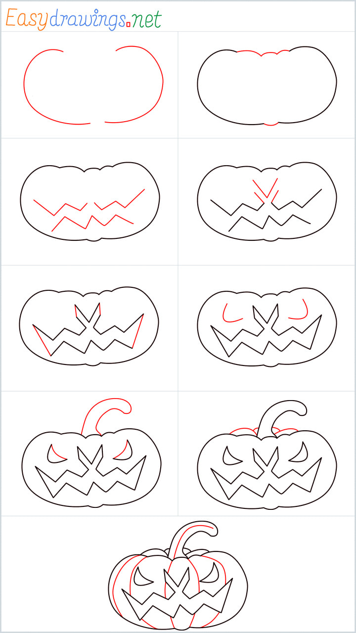 Overview added for Halloween Scary Pumpkin drawing