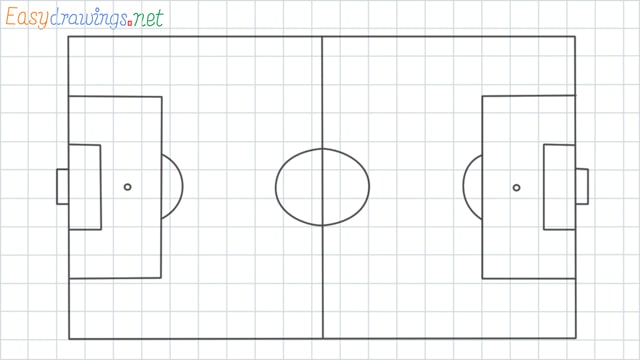 Football court grid line drawing