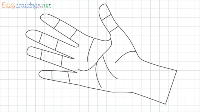 Hand grid line drawing