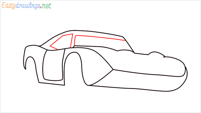 How to draw Dinoco car step (6)