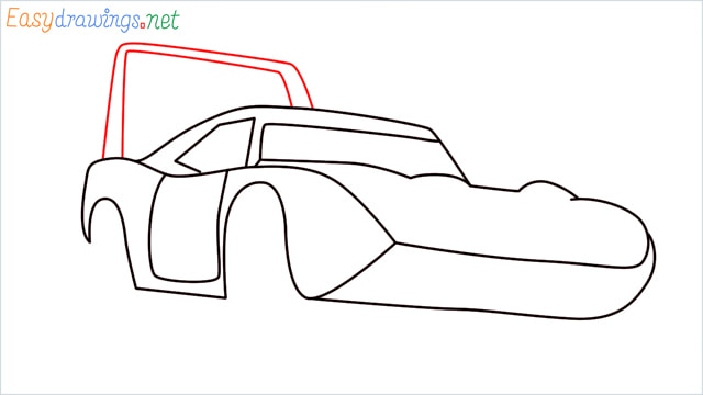 How to draw Dinoco car step (7)
