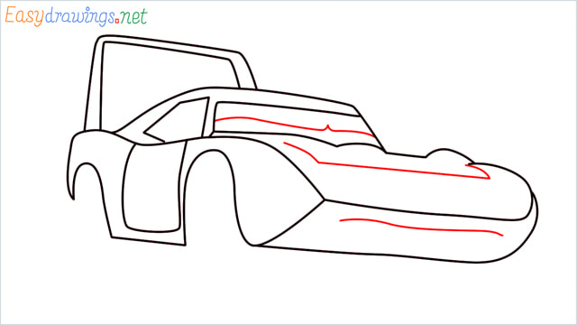 How to draw Dinoco car step (8)