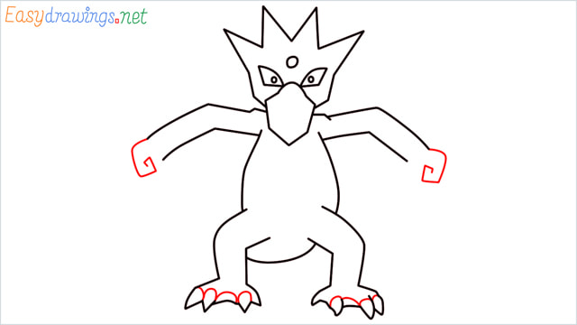 How to draw Golduck step (8)