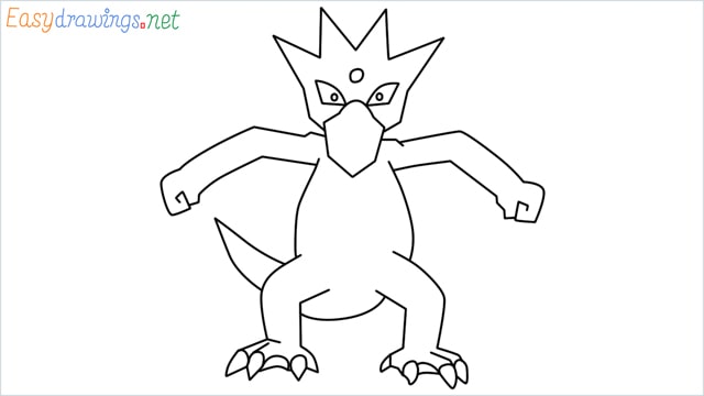 How to draw Golduck step by step