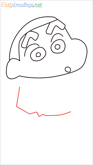 How to draw Shin chan step (6)