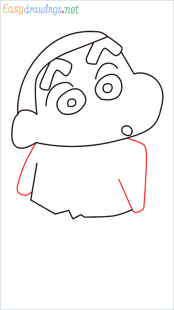 How to draw Shin chan step (7)