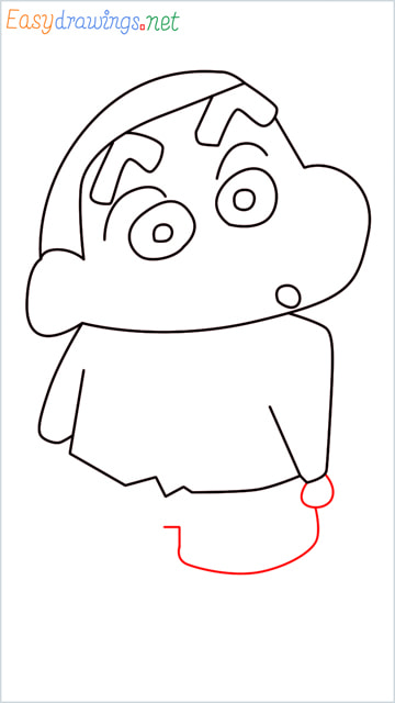 How to draw Shin chan step (8)