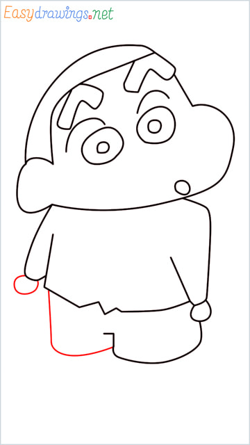 How to draw Shin chan step (9)