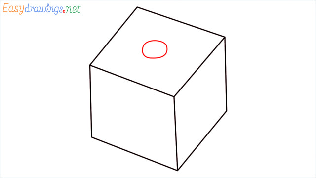 How to draw a Dice step (4)