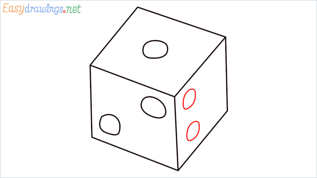 How to draw a Dice step (6)