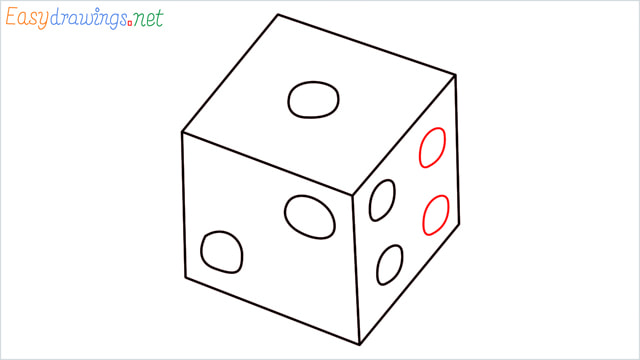 How to draw a Dice step (7)