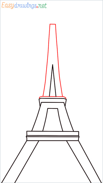 How to draw the Eiffel tower step (6)