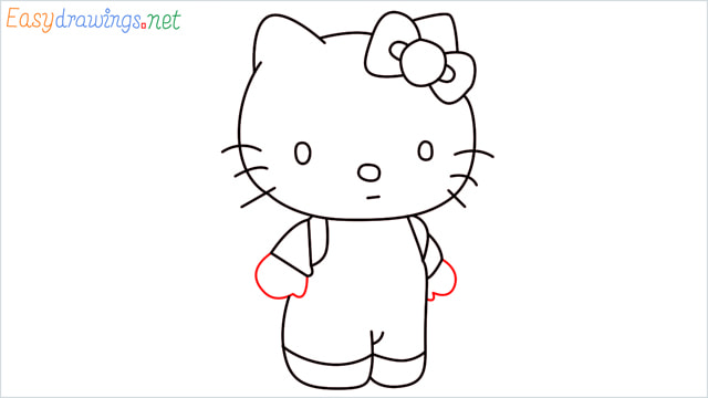 How to draw the Hello Kitty step (11)