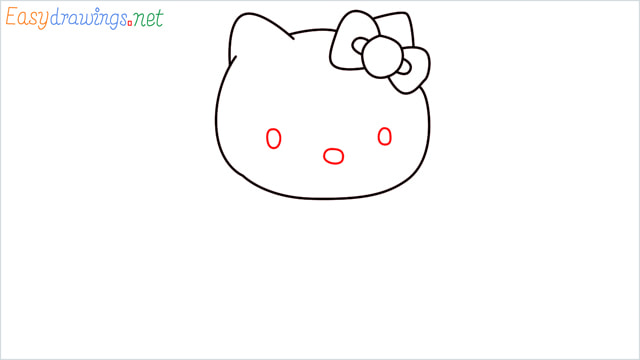 How to draw the Hello Kitty step (6)