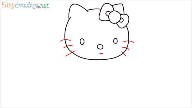 How to draw the Hello Kitty step (7)