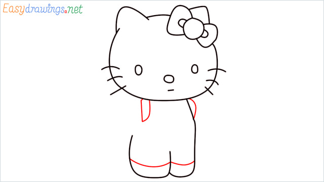 How to draw the Hello Kitty step (9)