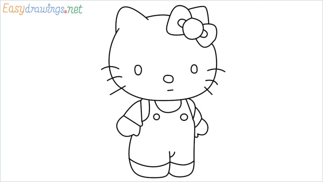 How to draw the Hello Kitty step by step