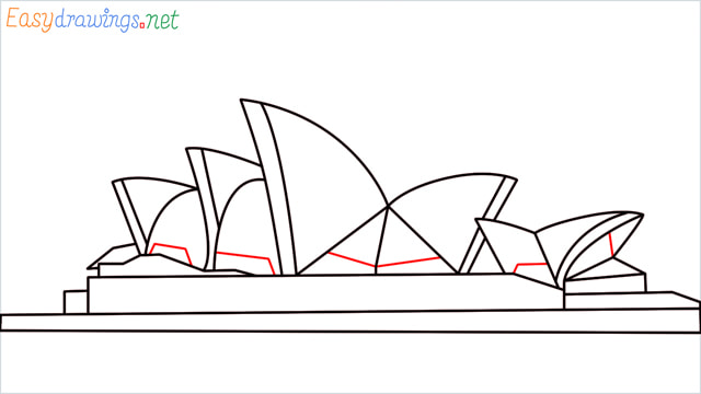 How to draw the Opera house step (10)