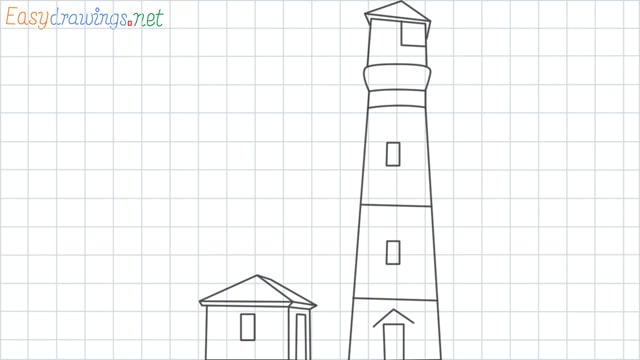 Lighthouse grid line drawing