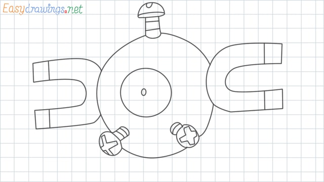 Magnemite grid line drawing