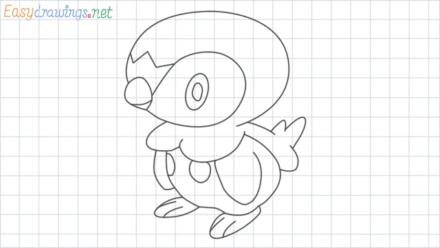 Piplup grid line drawing