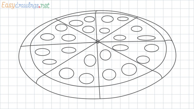Pizza grid line drawing