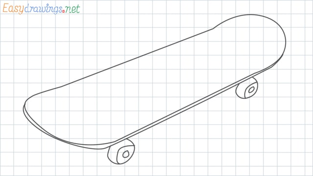 Skateboard grid line drawing