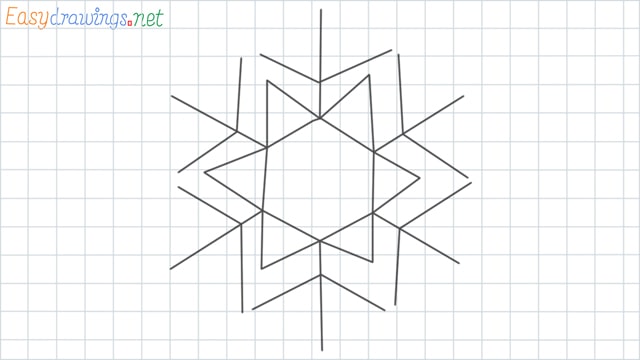 Snowflake grid line drawing