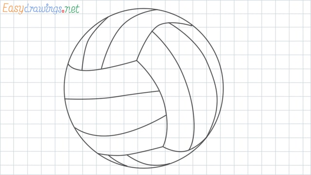 Volleyball grid line drawing