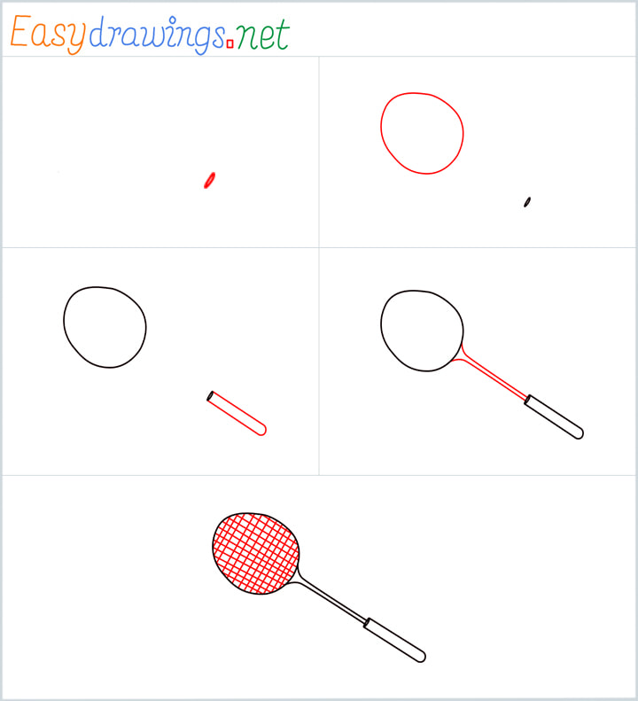 Badminton racket drawing Overview