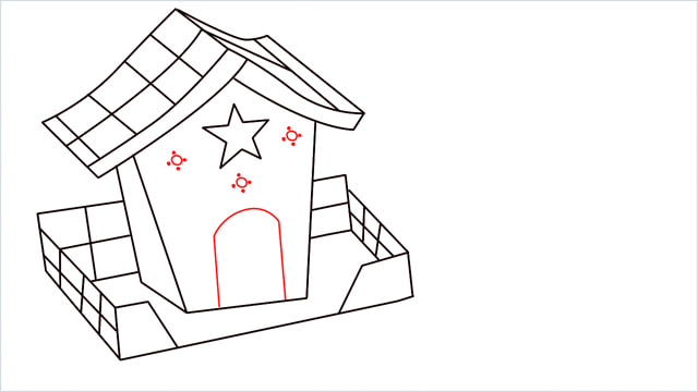 How to Draw a Gingerbread House step (11)