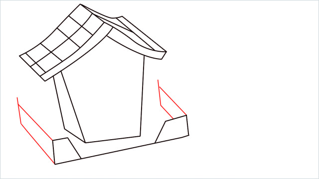 How to Draw a Gingerbread House step (8)