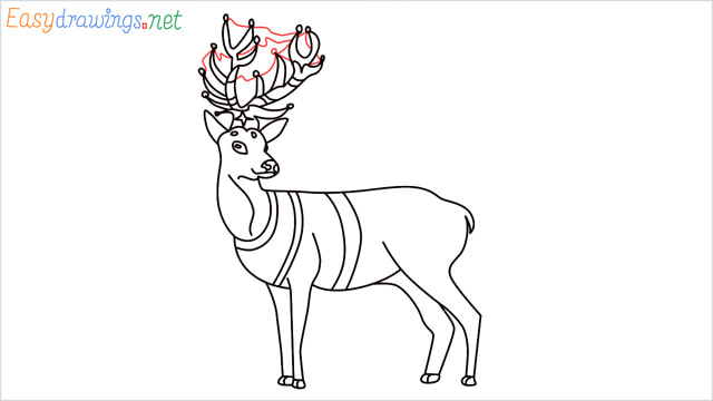 How to draw a Reindeer step (18)