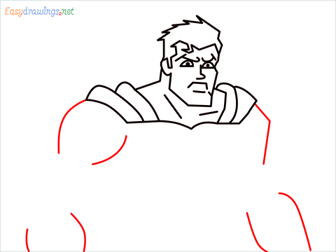 how to draw Justice League superman step (10)