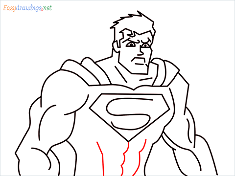 how to draw Justice League superman step (15)