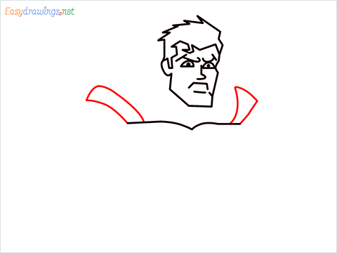 how to draw Justice League superman step (7)