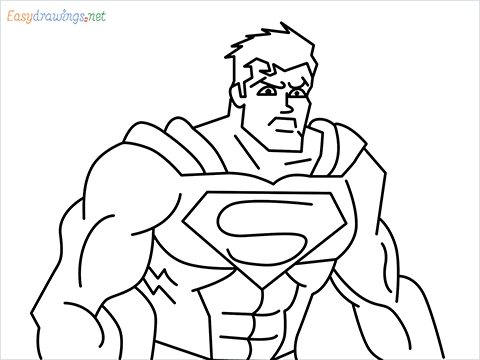 how to draw Justice League superman step by step for beginners