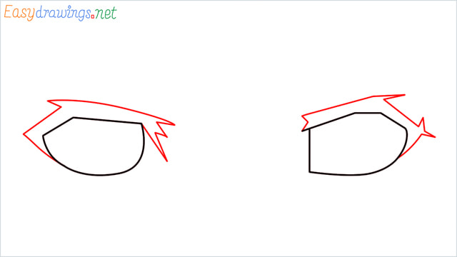 how to draw male anime eyes step (2)