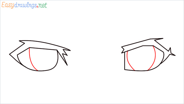 how to draw male anime eyes step (3)