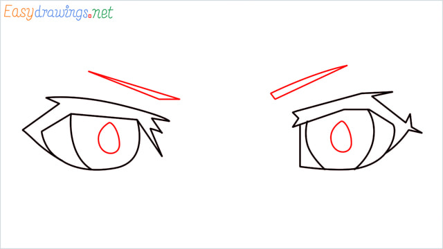 how to draw male anime eyes step (4)