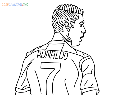 how to draw Cristiano Ronaldo cr7 step by step for beginners
