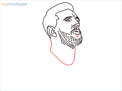 how to draw Lionel Messi step (10)