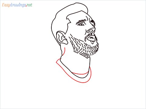 how to draw Lionel Messi step (11)